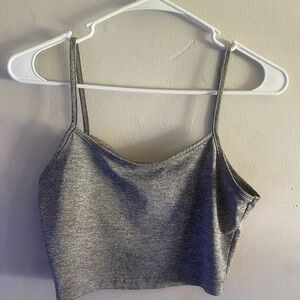 SHEIN Gray Heather Spaghetti Strap Crop Cami